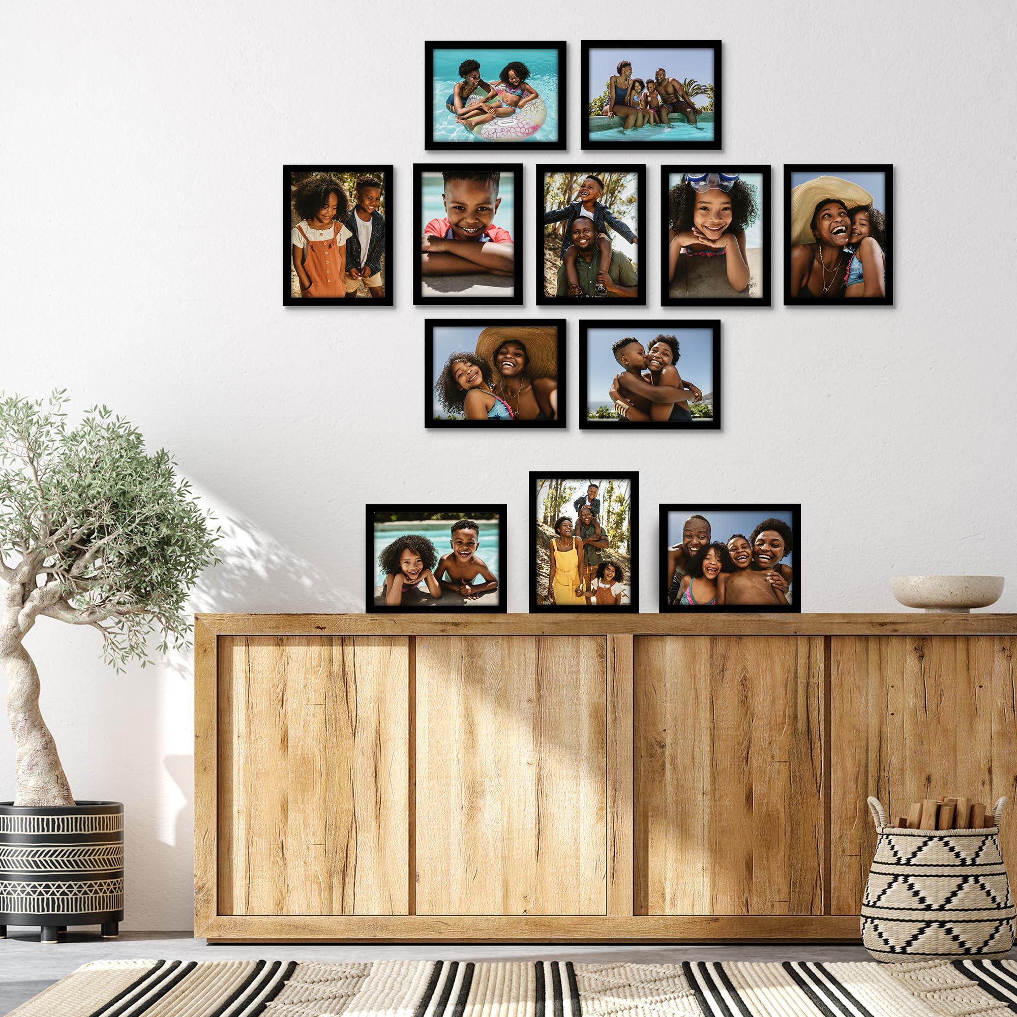 Americanflat 9x12 Picture Frame with Polished Plexiglass - Set of 12 - Signature Collection - Picture Frames with Engineered Woo